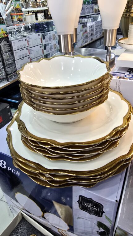 თეფშების ნაკრები 18 Pcs 6 პერსონა