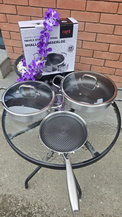 სააქციო:  osfe 2 ც ტაფა-ქვაბი+ბლინის ტაფა